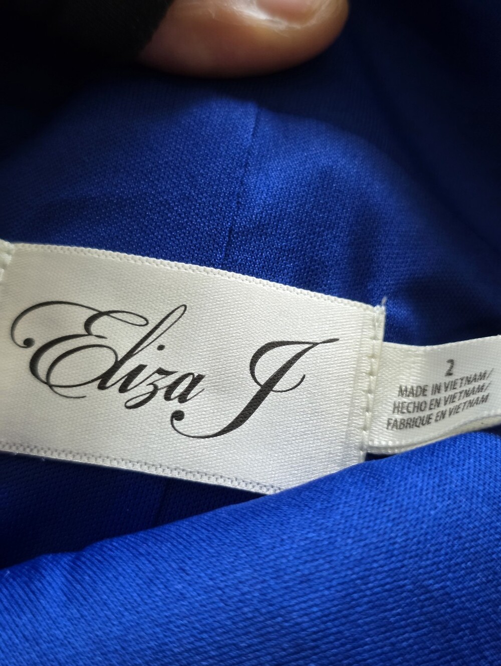 NWT Eliza J One Shoulder Ruffle Cocktail Dress Blue Size 2 Sheath Wedding Guest - Picture 7 of 9